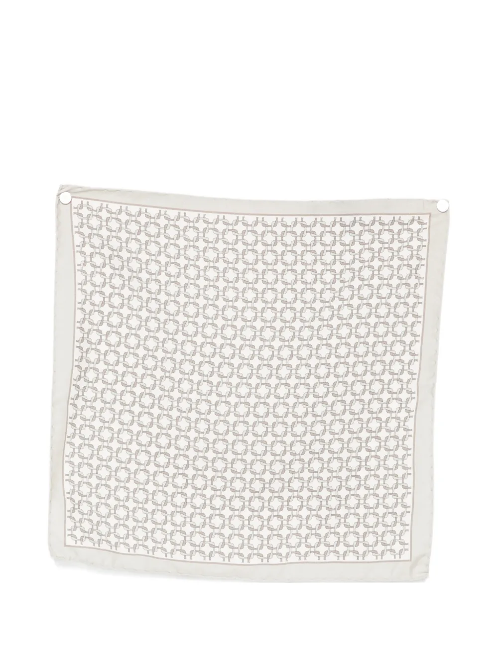 Tagliatore geometric-print silk pocket square - Toni neutri