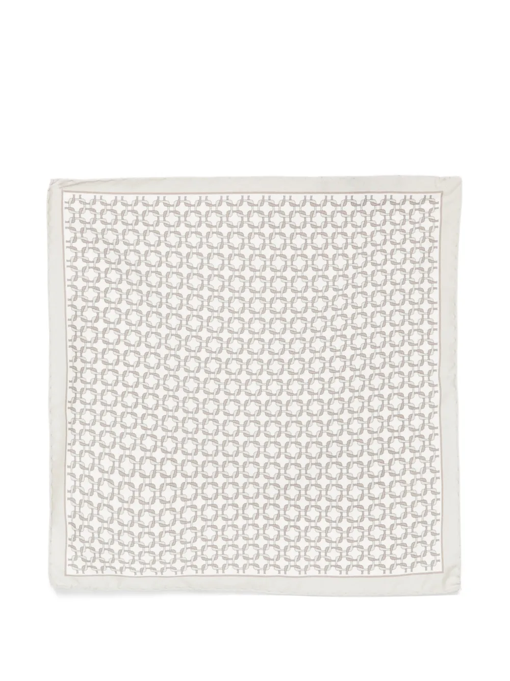 Tagliatore geometric-print silk pocket square - Toni neutri