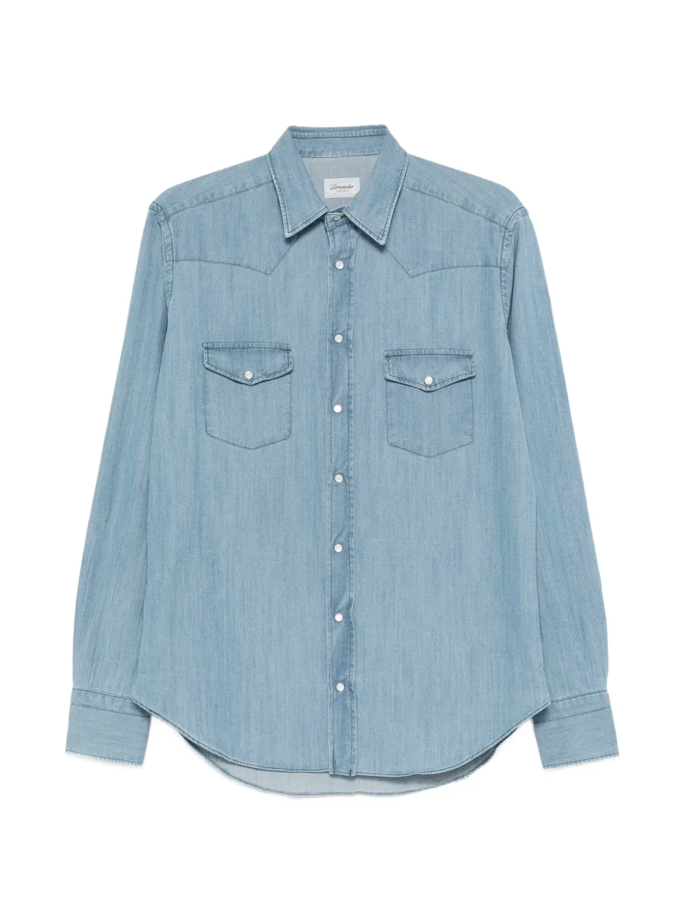 Drumohr buttoned chest-pocket shirt - Blu