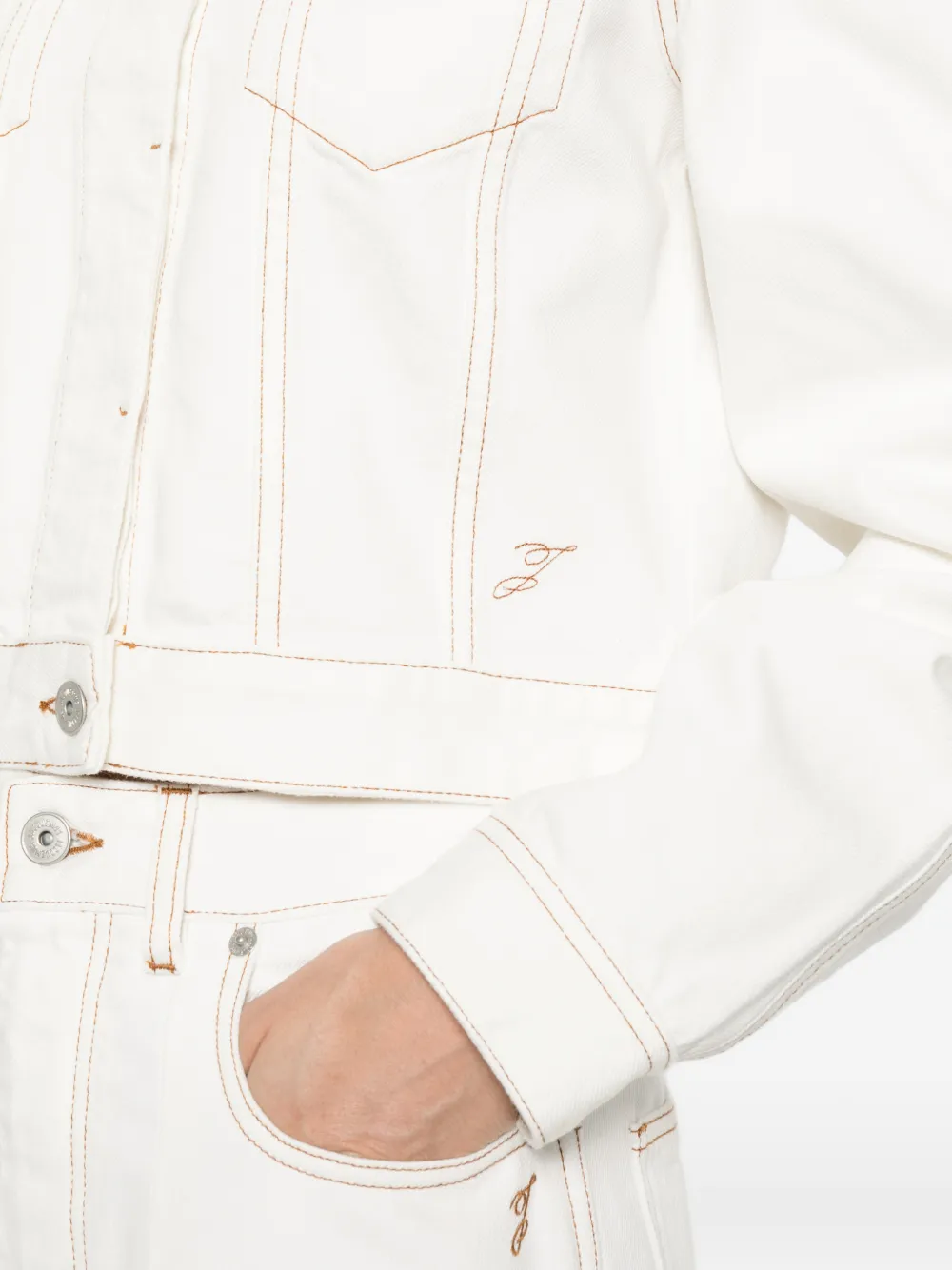 Jacquemus Ovalo de Nîmes denim jack Beige