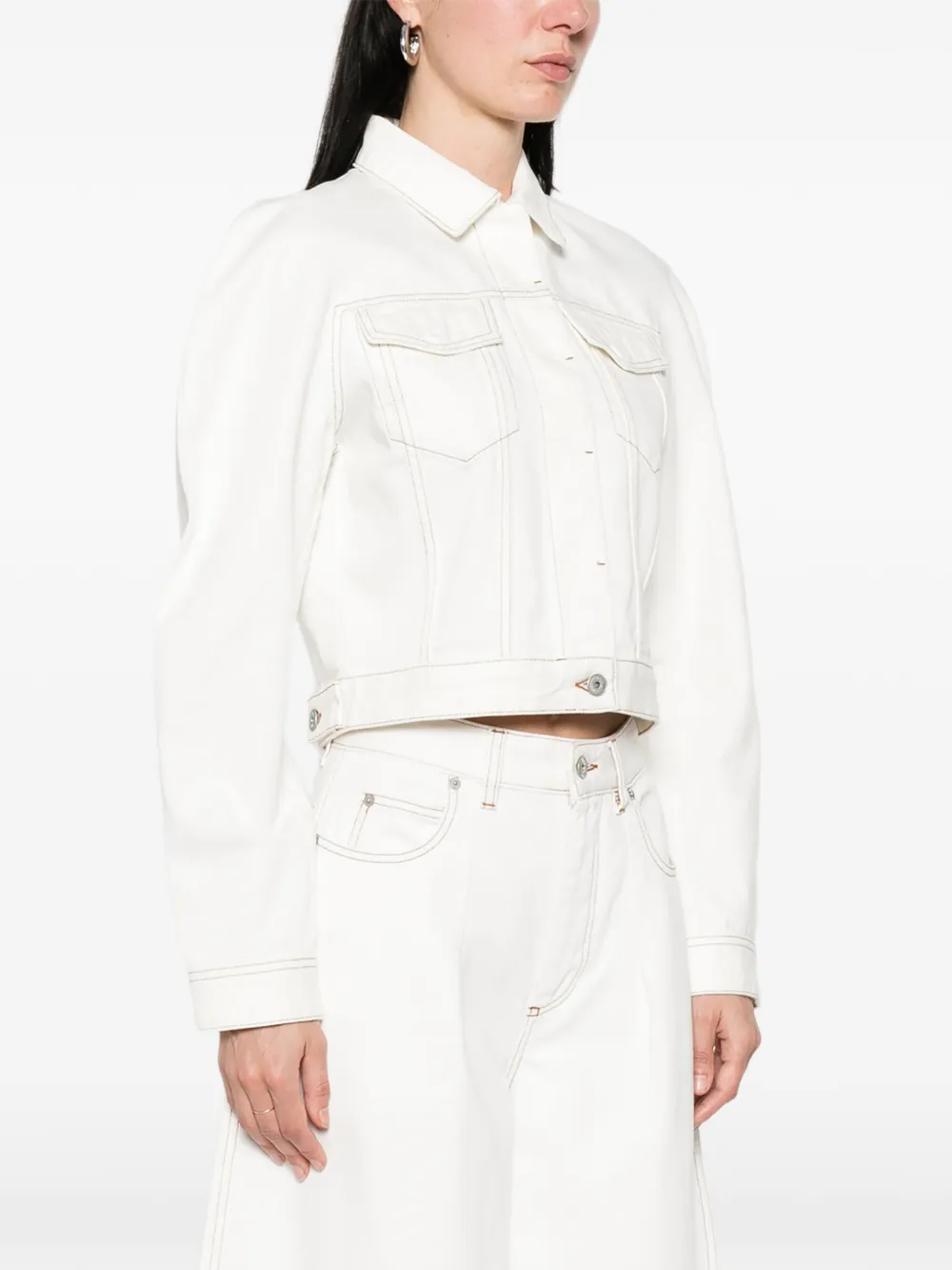 Jacquemus Ovalo de Nîmes denim jack Beige