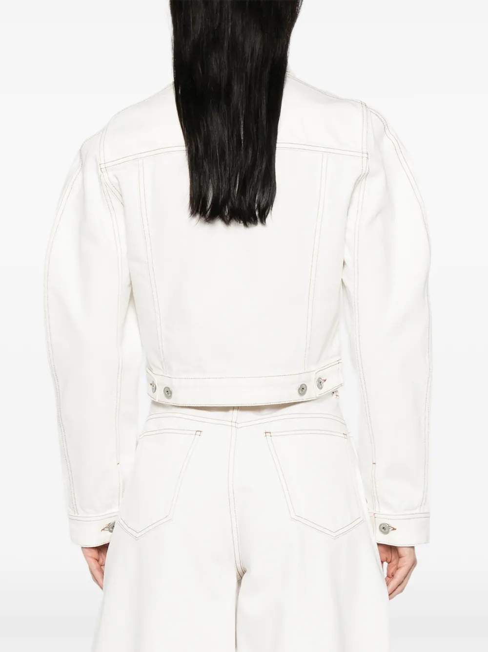 Jacquemus Ovalo de Nîmes denim jack Beige