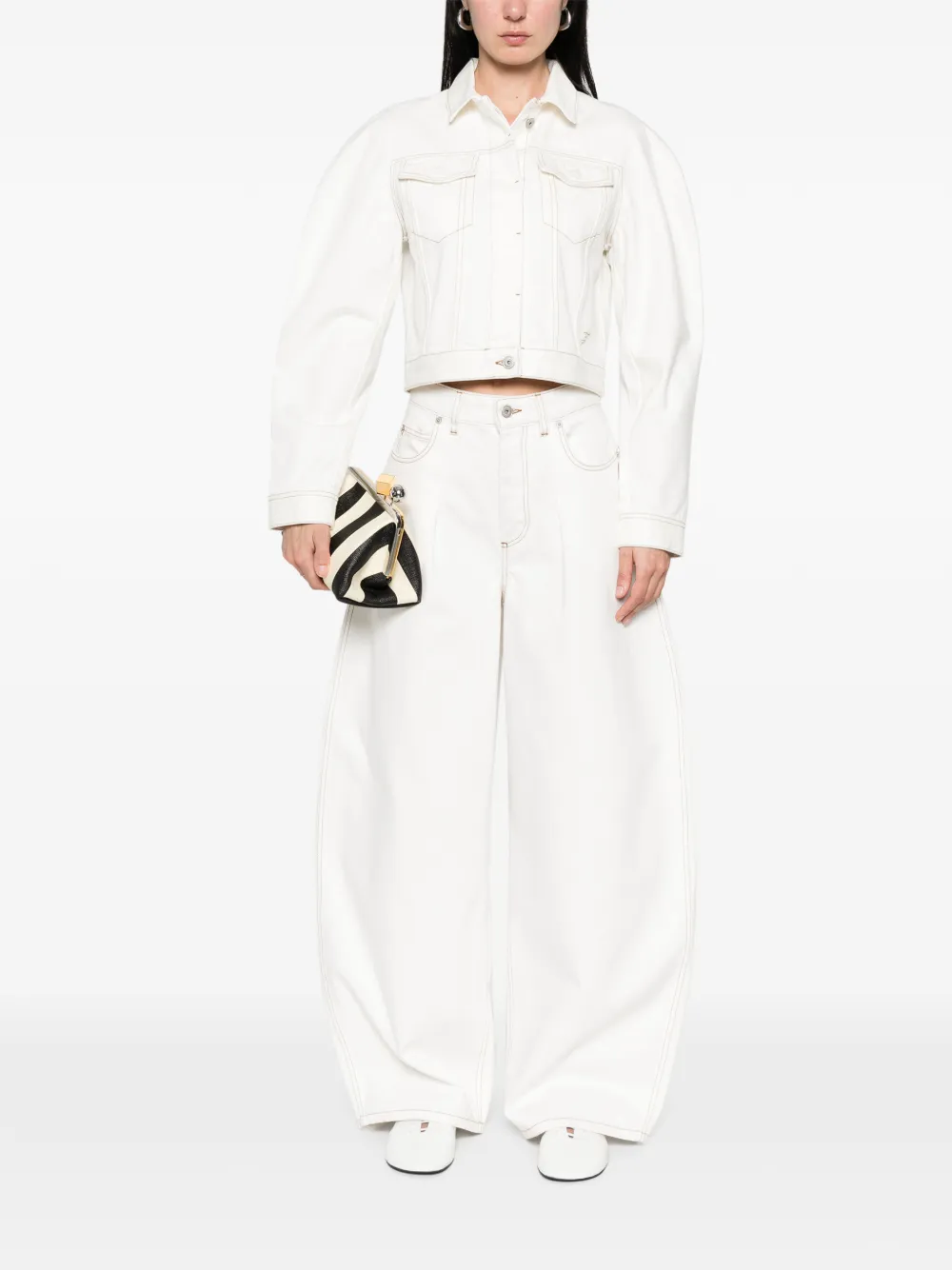 Jacquemus Ovalo de Nîmes denim jack Beige