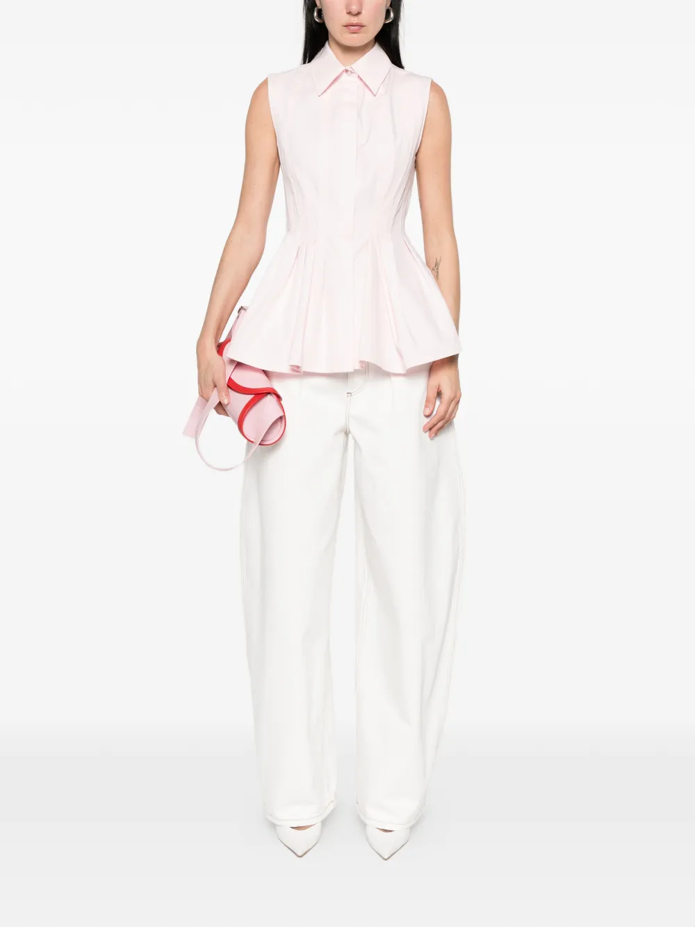 Sportmax Certosa geplooide blouse Roze