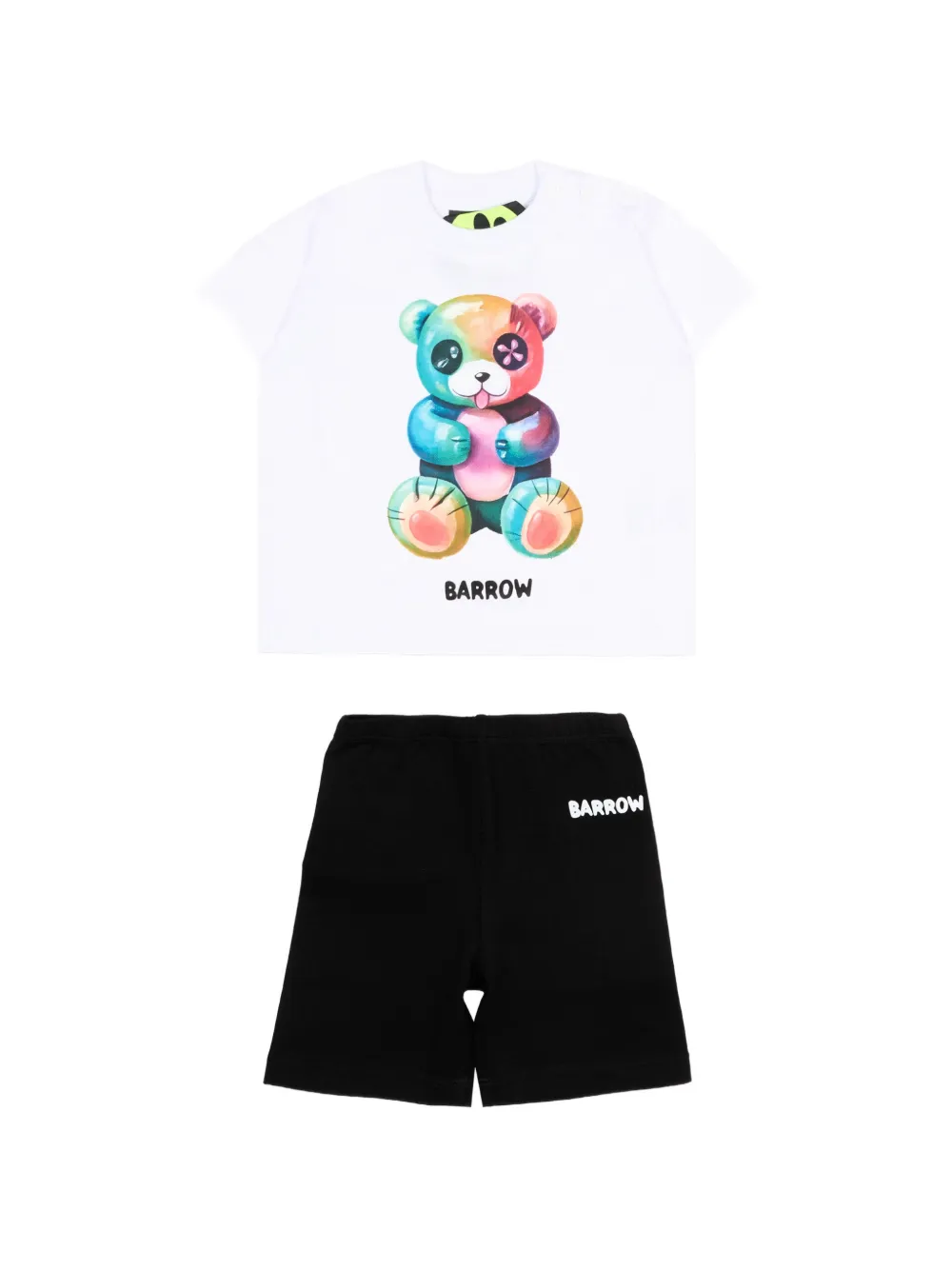 Barrow kids graphic-print shorts set - Bianco