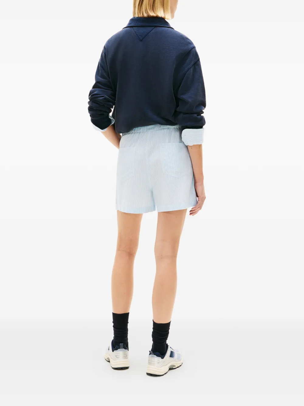  Tommy Hilfiger Striped-pattern Drawstring-fastening Shorts - Blue 