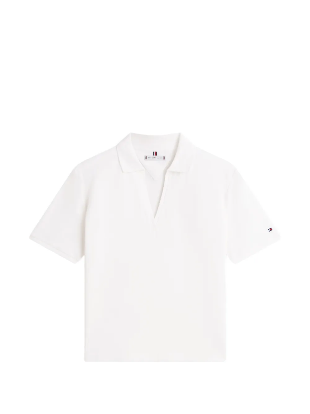 Tommy Hilfiger V-neck short-sleeve polo shirt - Weiß