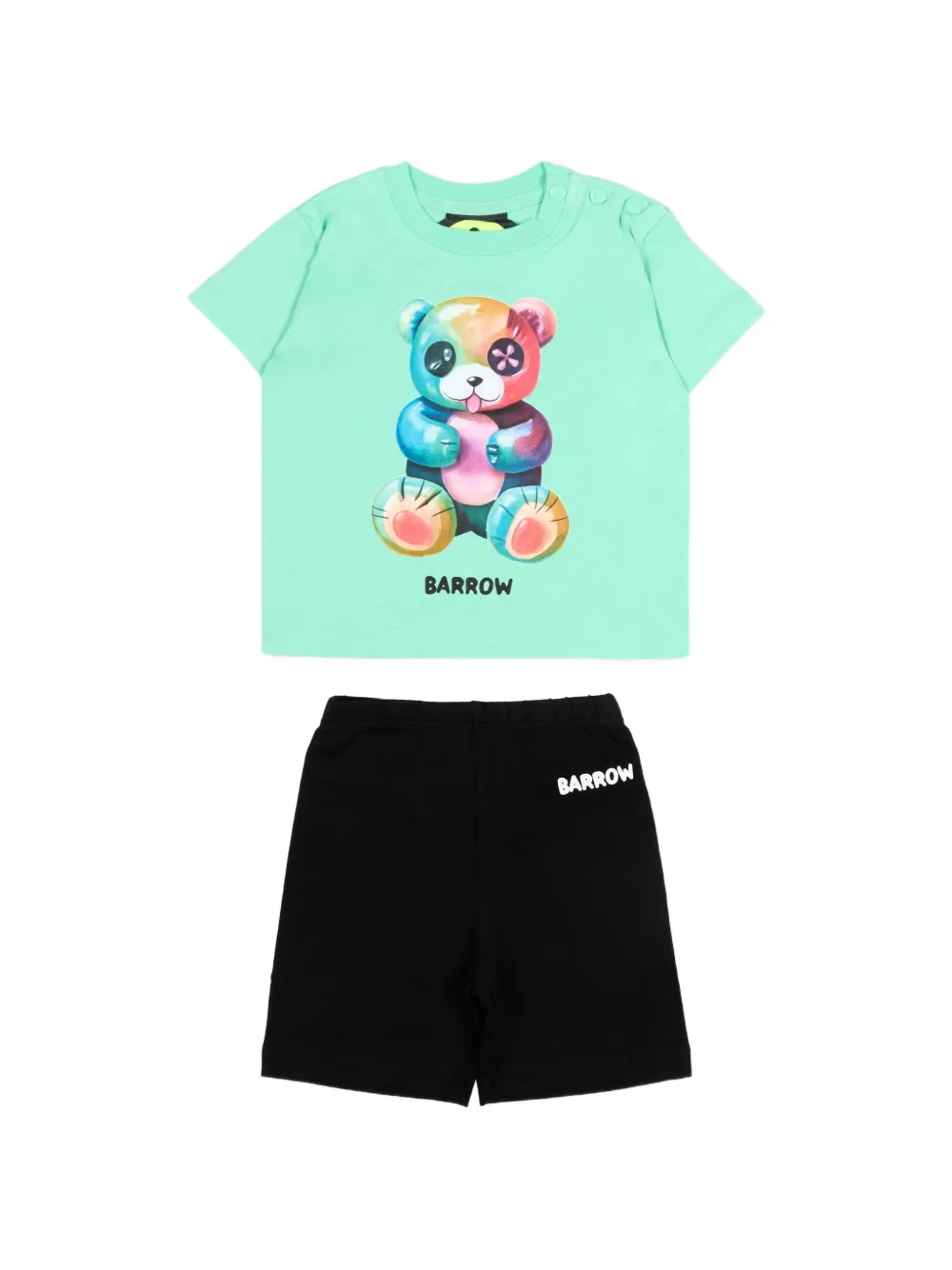 Barrow kids graphic-print shorts set - Verde