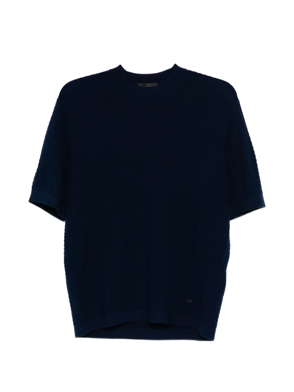 Emporio Armani wool textured T-shirt - Blu