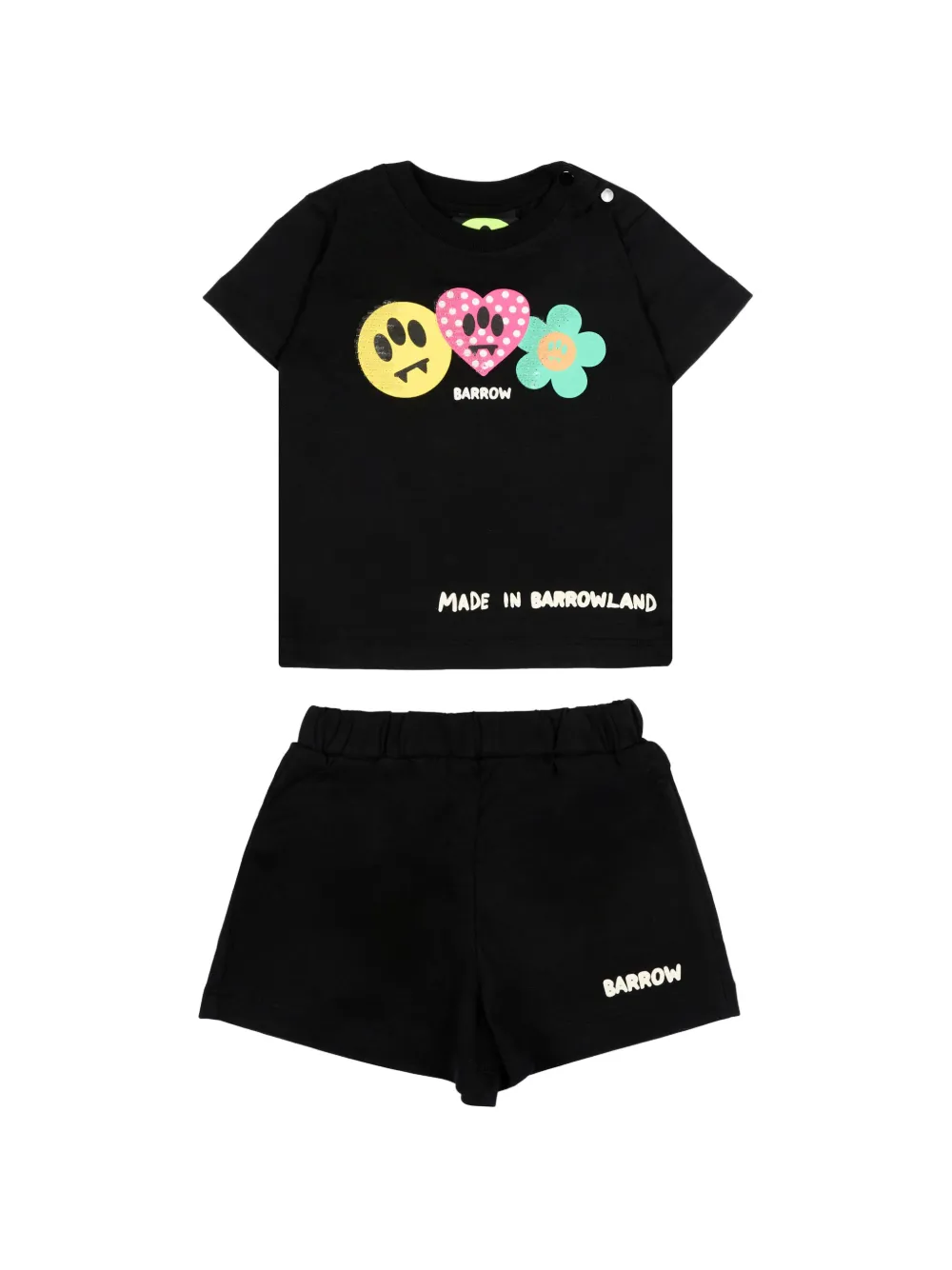Barrow kids graphic-print shorts set - Nero