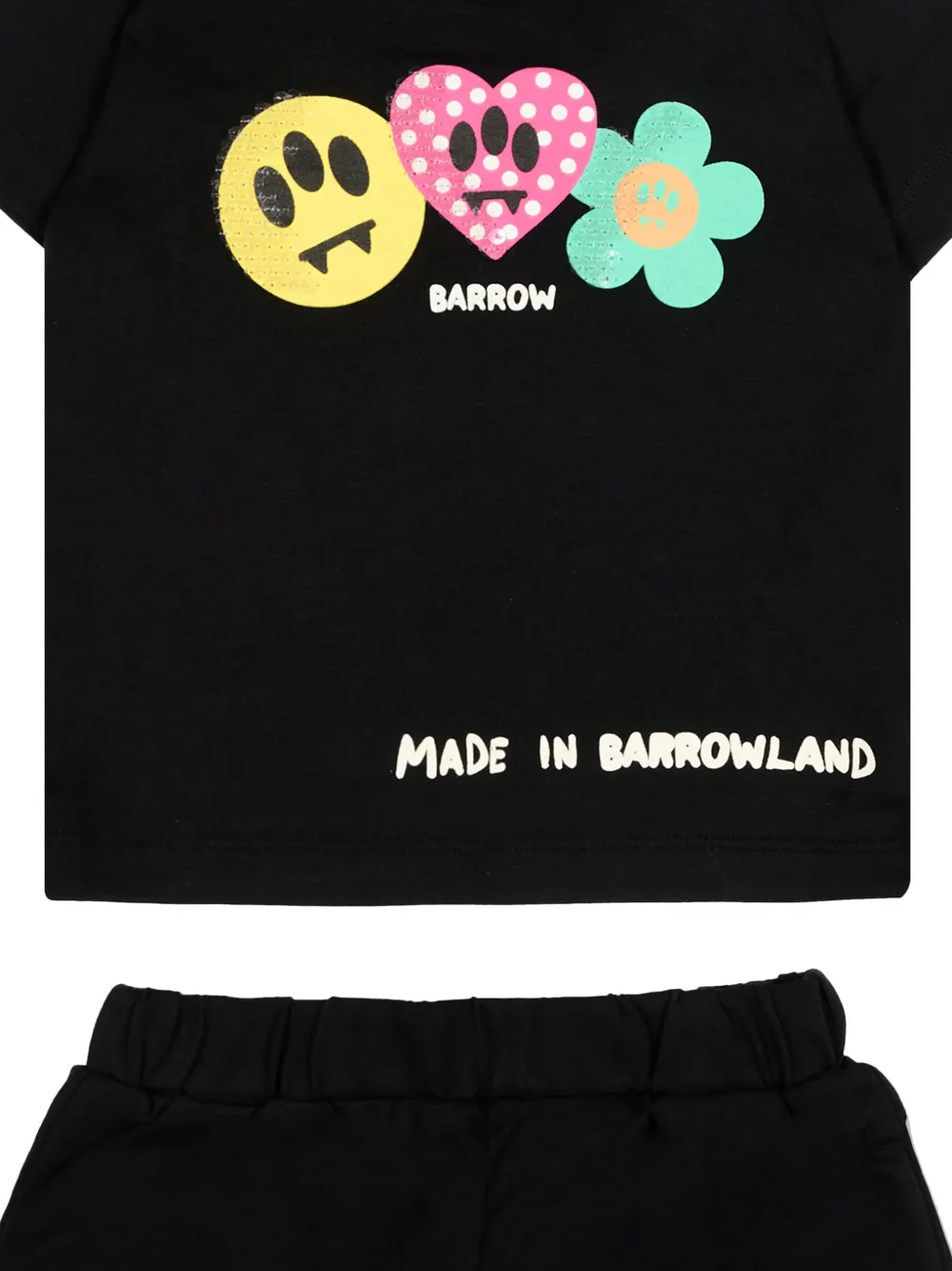 Barrow kids Shorts set met print Zwart