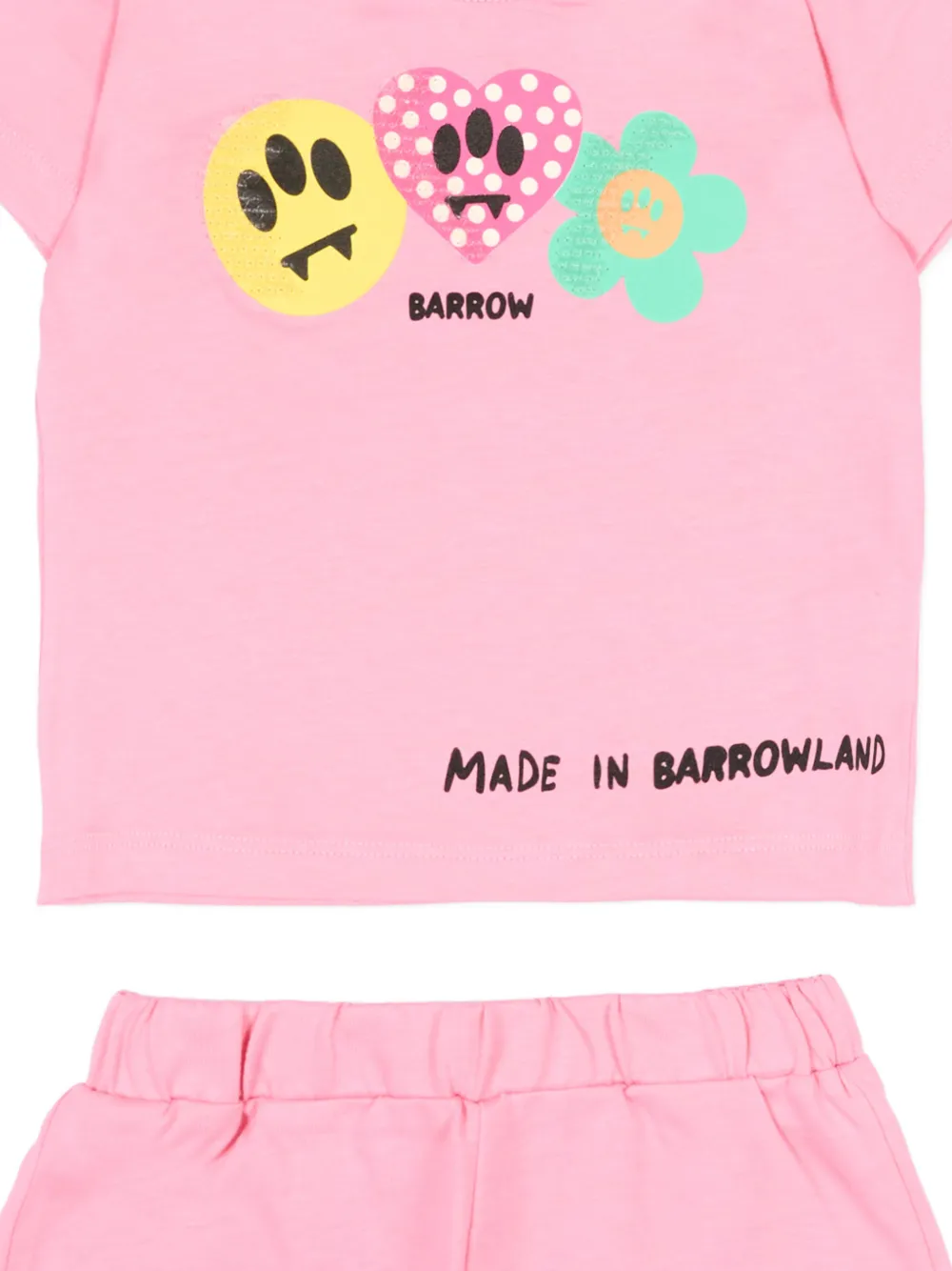 Barrow kids Shorts set met logoprint Roze