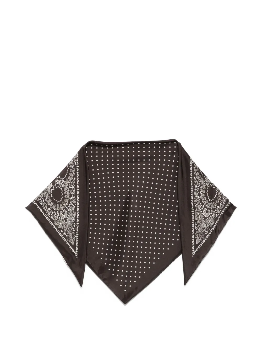 Destin polka dot patterned scarf - Marrone