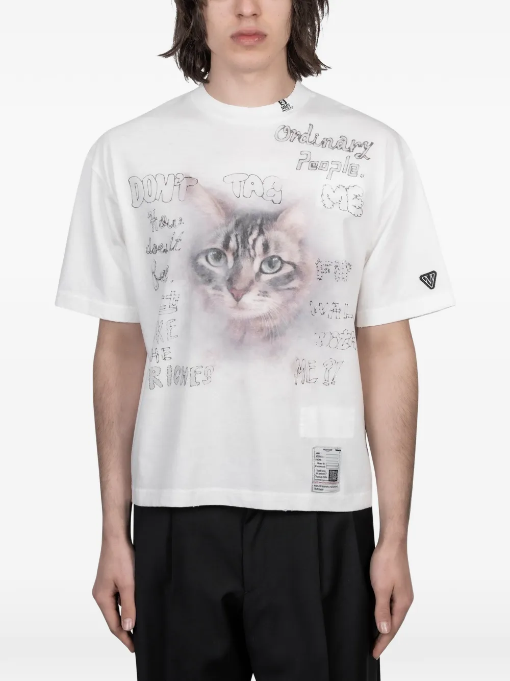 Maison MIHARA YASUHIRO cat-print T-shirt - Bianco