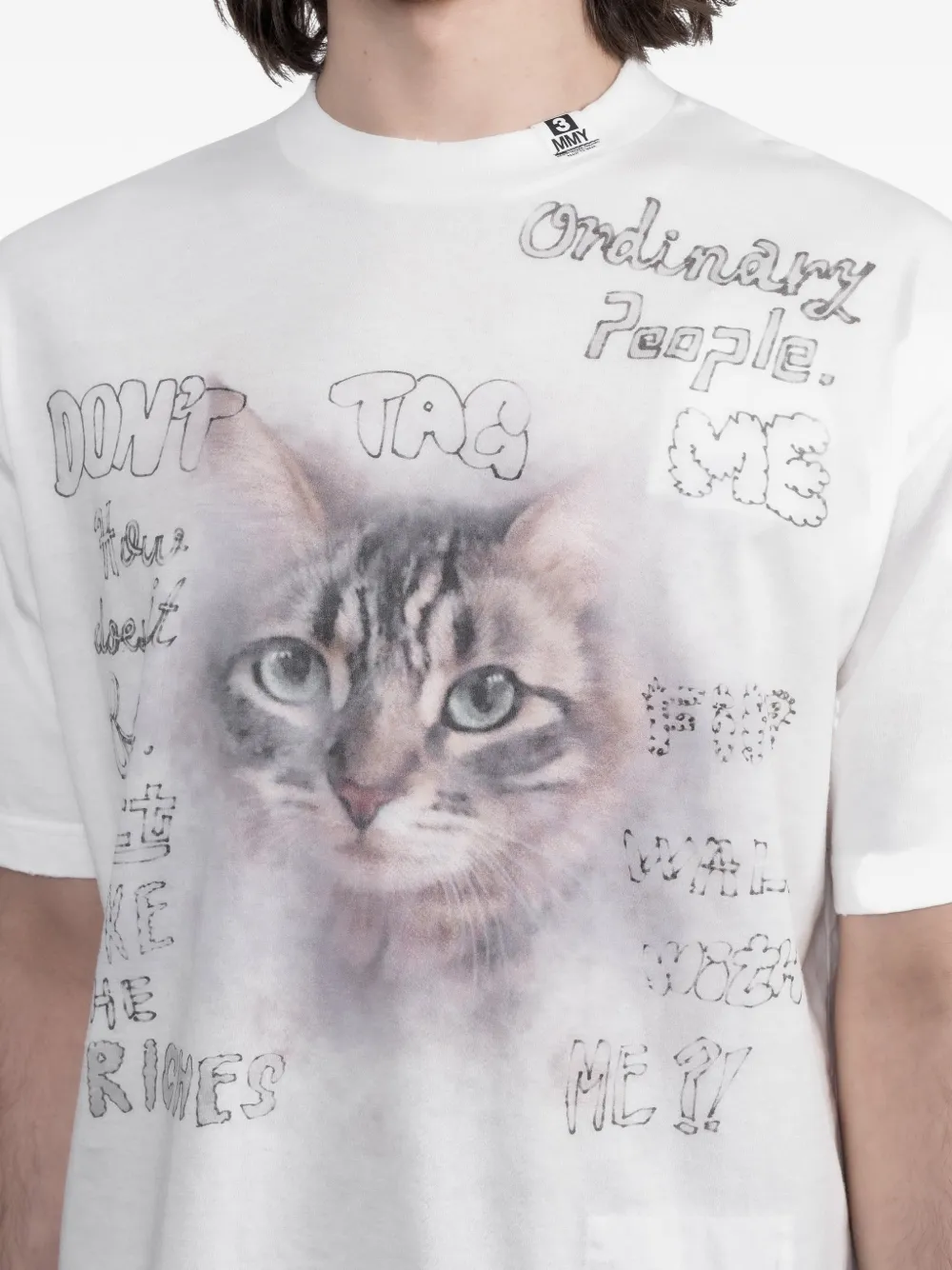 Maison MIHARA YASUHIRO T-shirt met kattenprint Wit