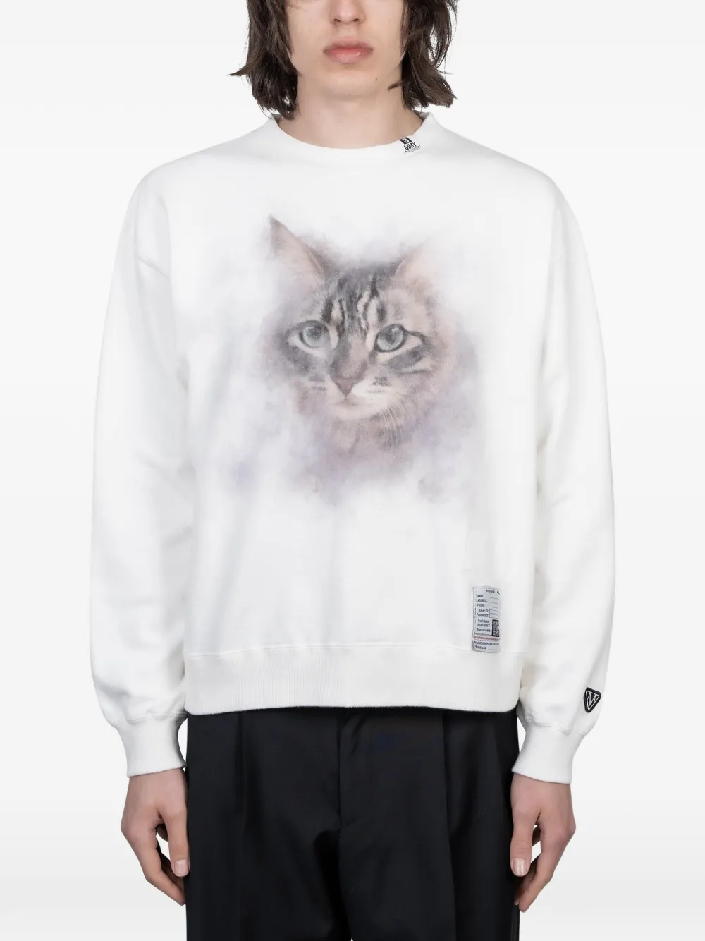 Maison MIHARA YASUHIRO cat-print sweatshirt - Bianco