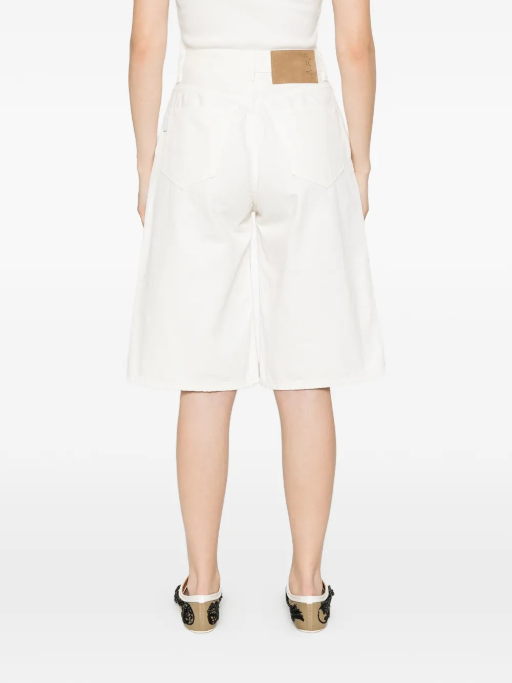 Haikure New Becky Full 44 denim shorts met vijf zakken Wit