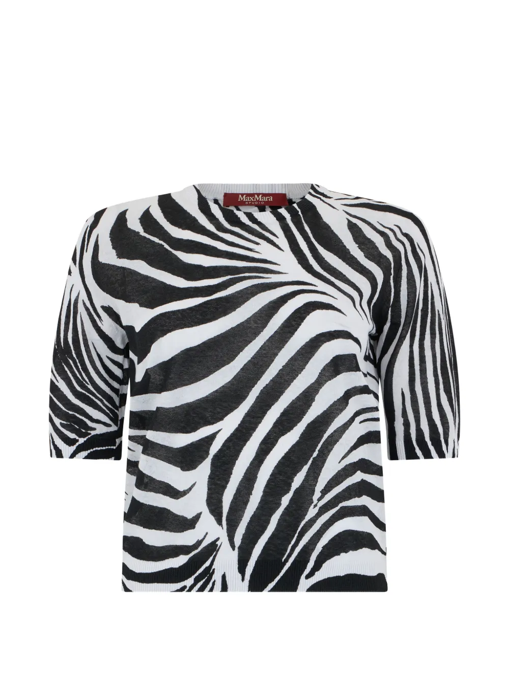 Max Mara zebra-print top - Weiß