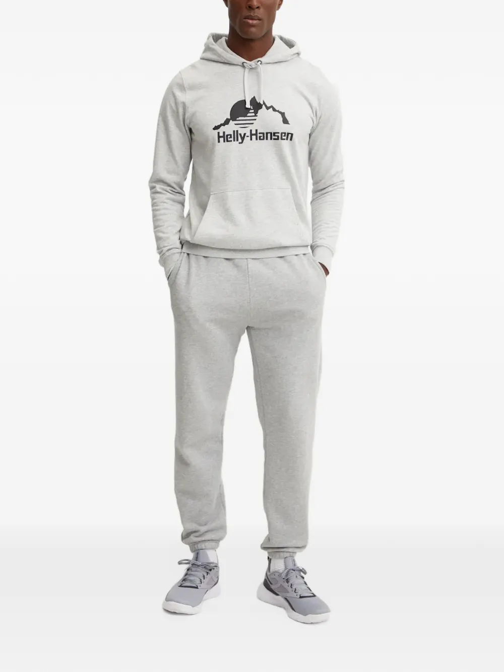 Helly Hansen logo-print hoodie Grijs