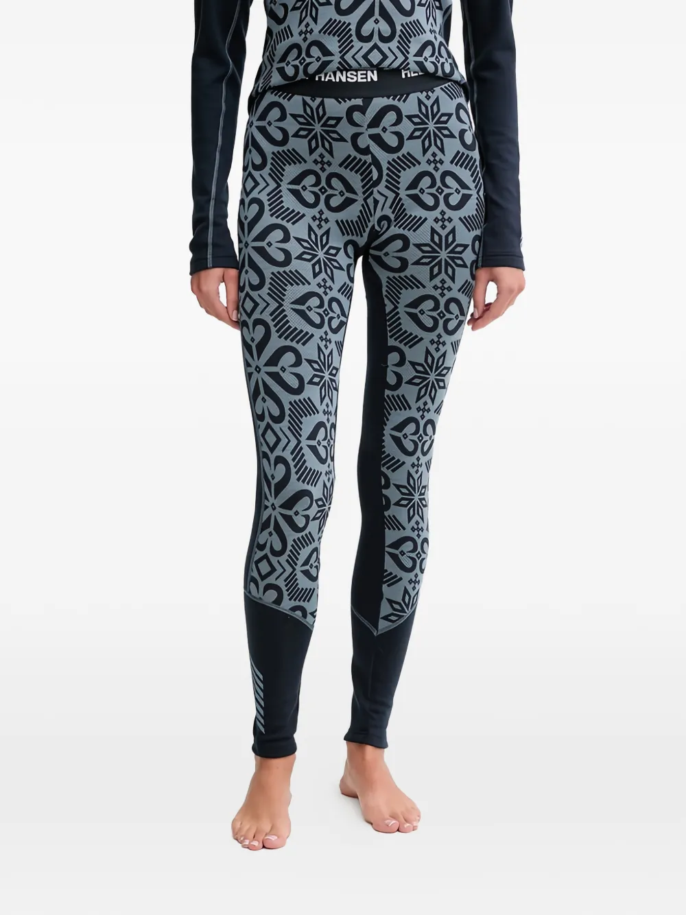 Helly Hansen Lifa patterned logo-waistband leggings - Blu