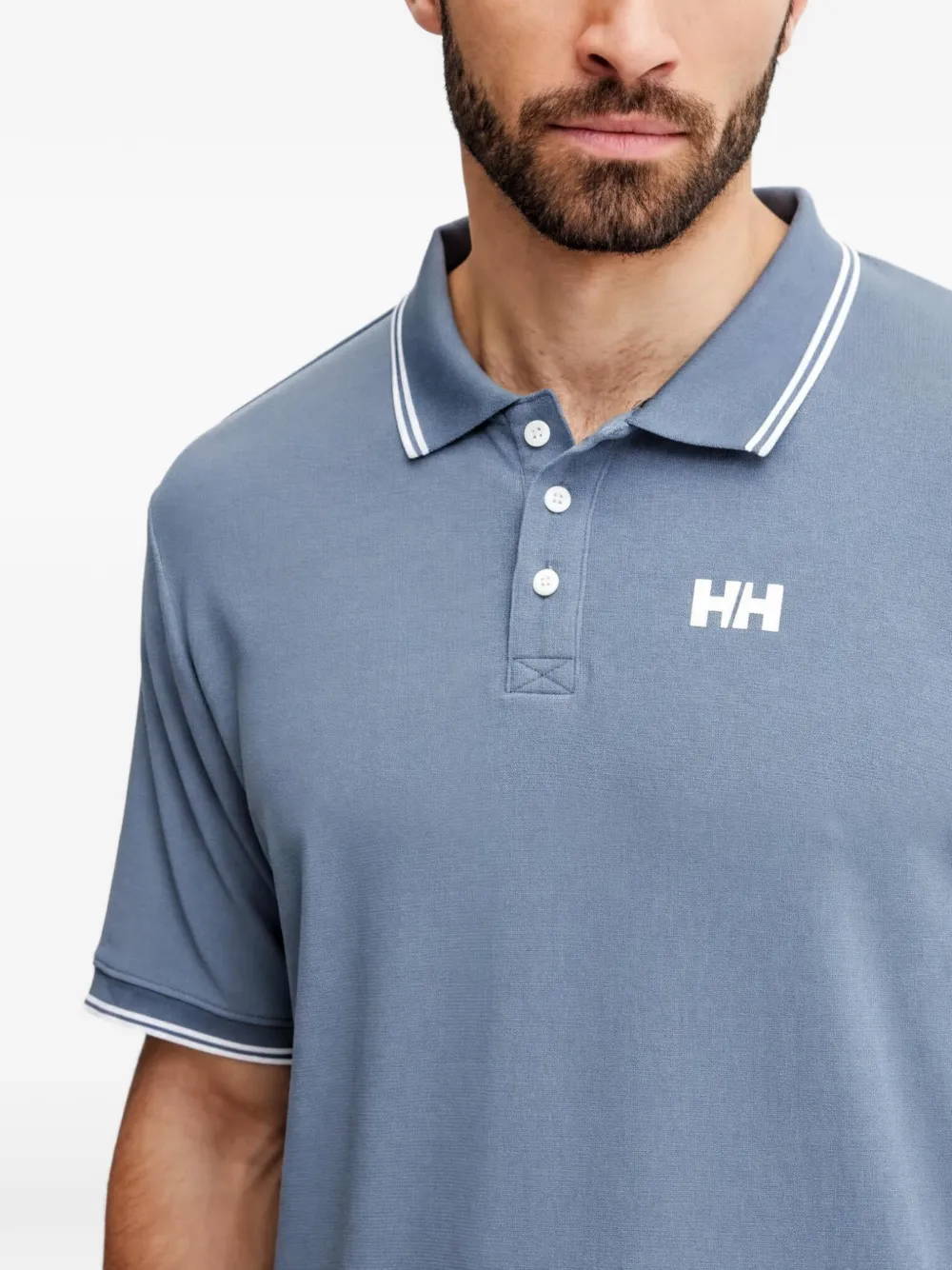 Helly Hansen Poloshirt met logoprint Blauw