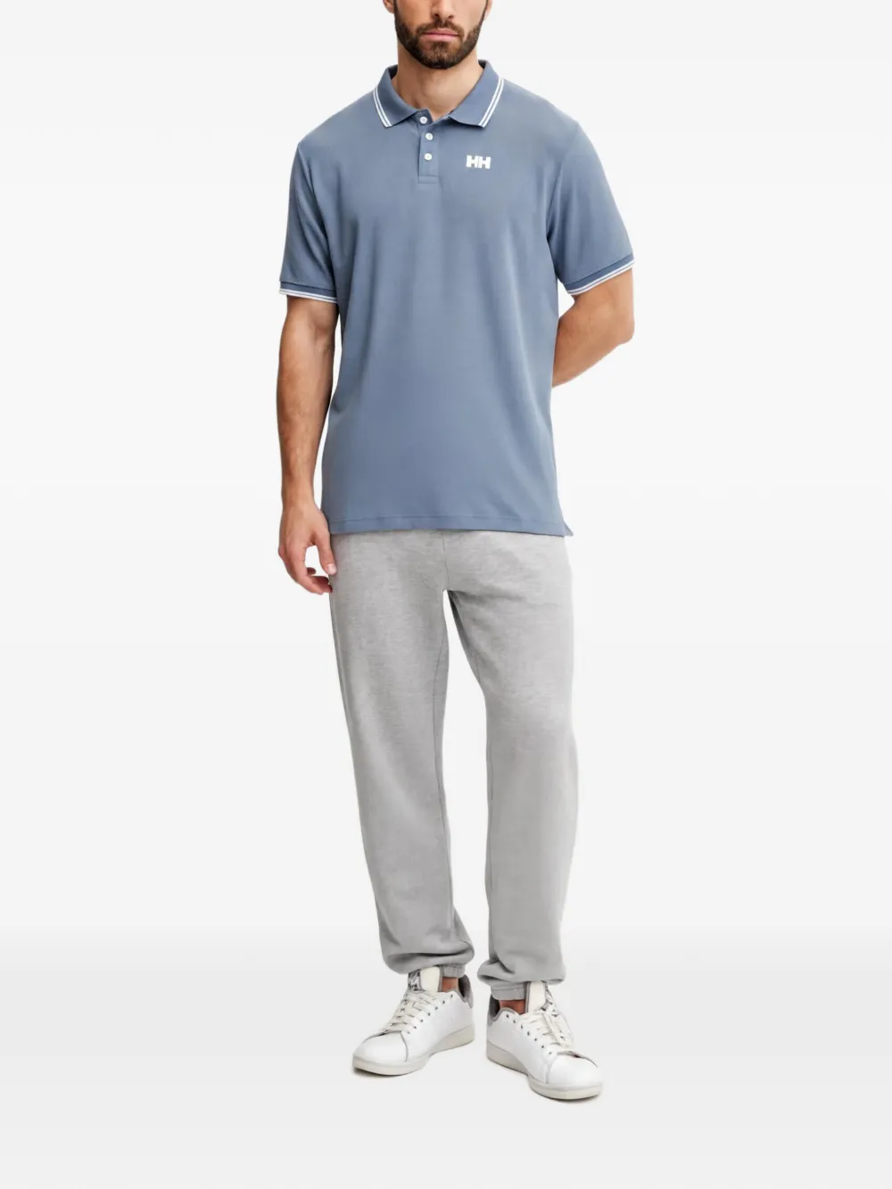 Helly Hansen Poloshirt met logoprint Blauw