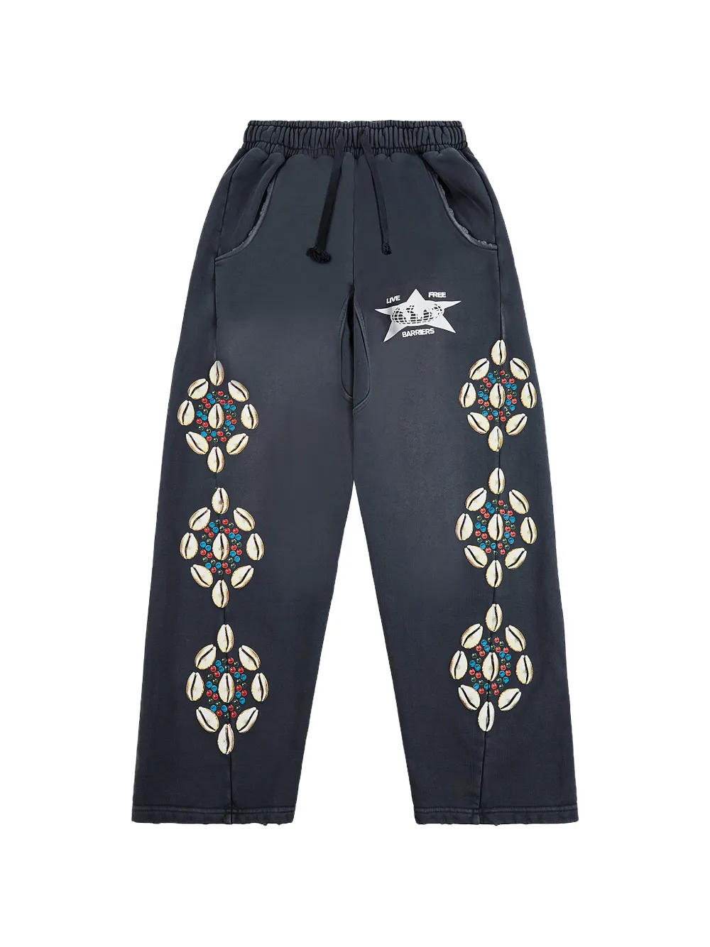 BARRIERS Jogginghose mit grafischem Print - Grau