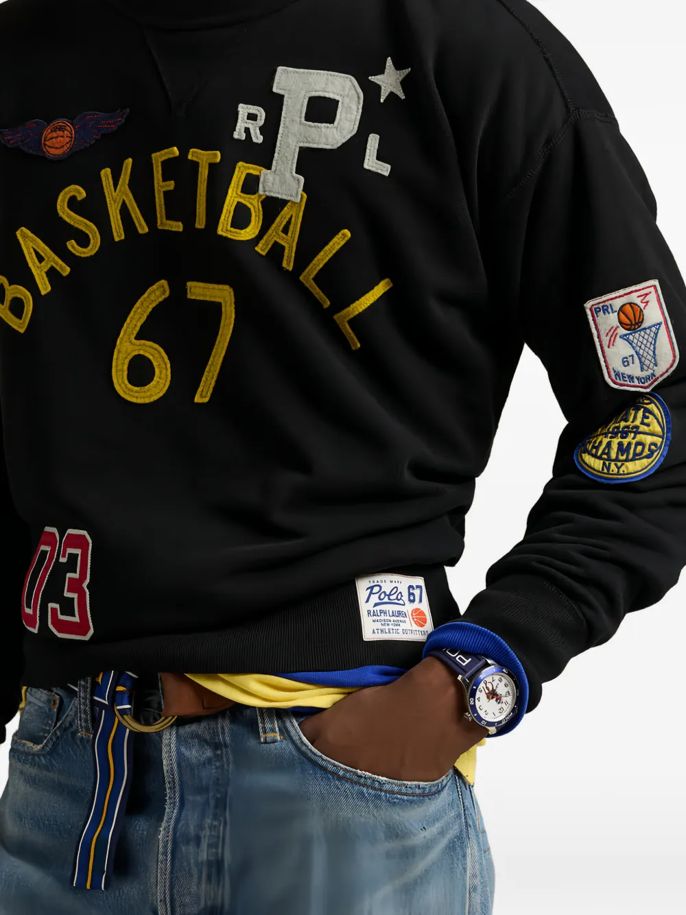 Polo Ralph Lauren T-shirt verfraaid met applicatie Zwart