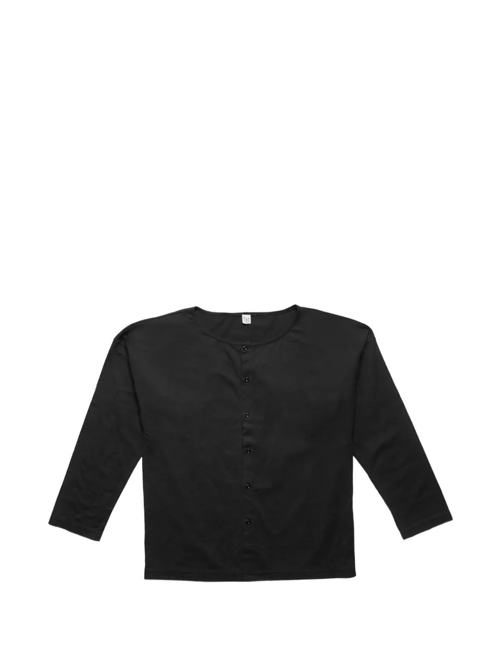 Winnie NY long-sleeved buttoned T-shirt - Nero