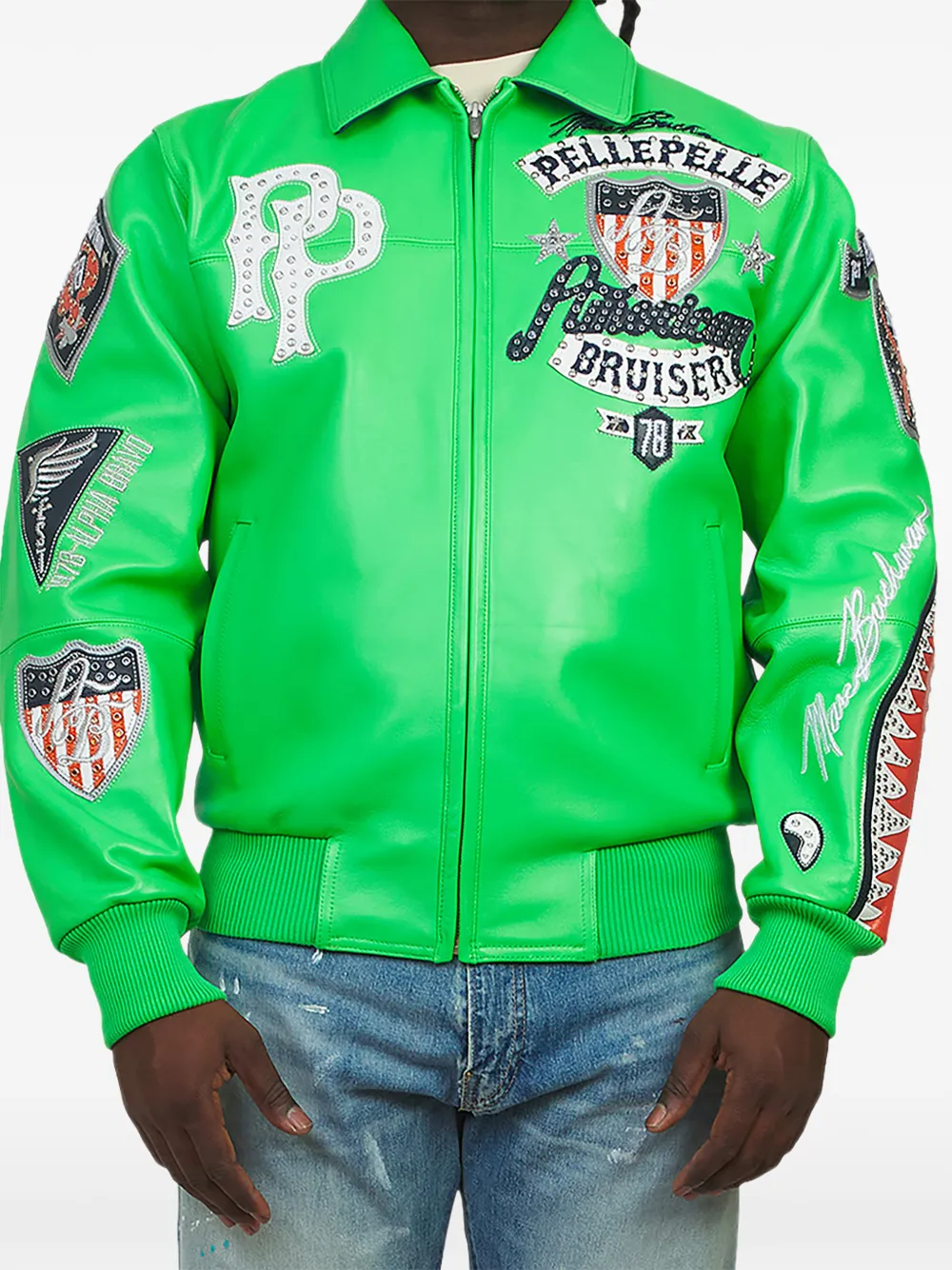 PELLE PELLE American Bruiser Lederjacke - Grün
