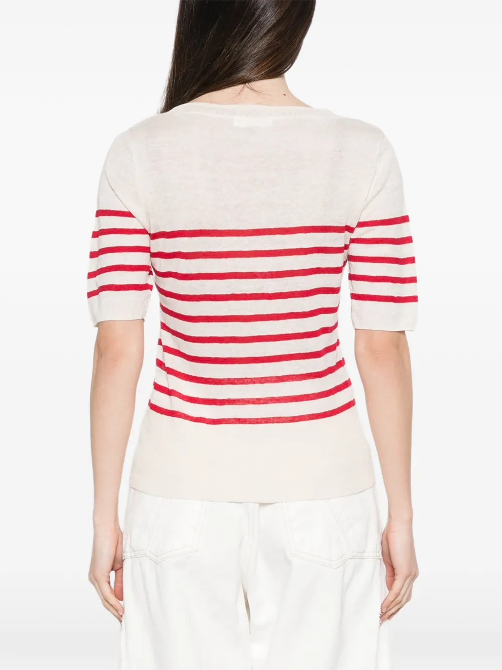 Majestic Filatures T-shirt met ronde hals Beige