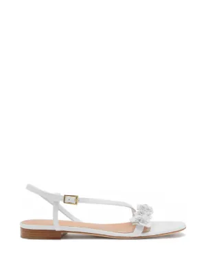 Gianvito Rossi ビジュー ストラップサンダル | ホワイト | FARFETCH JP