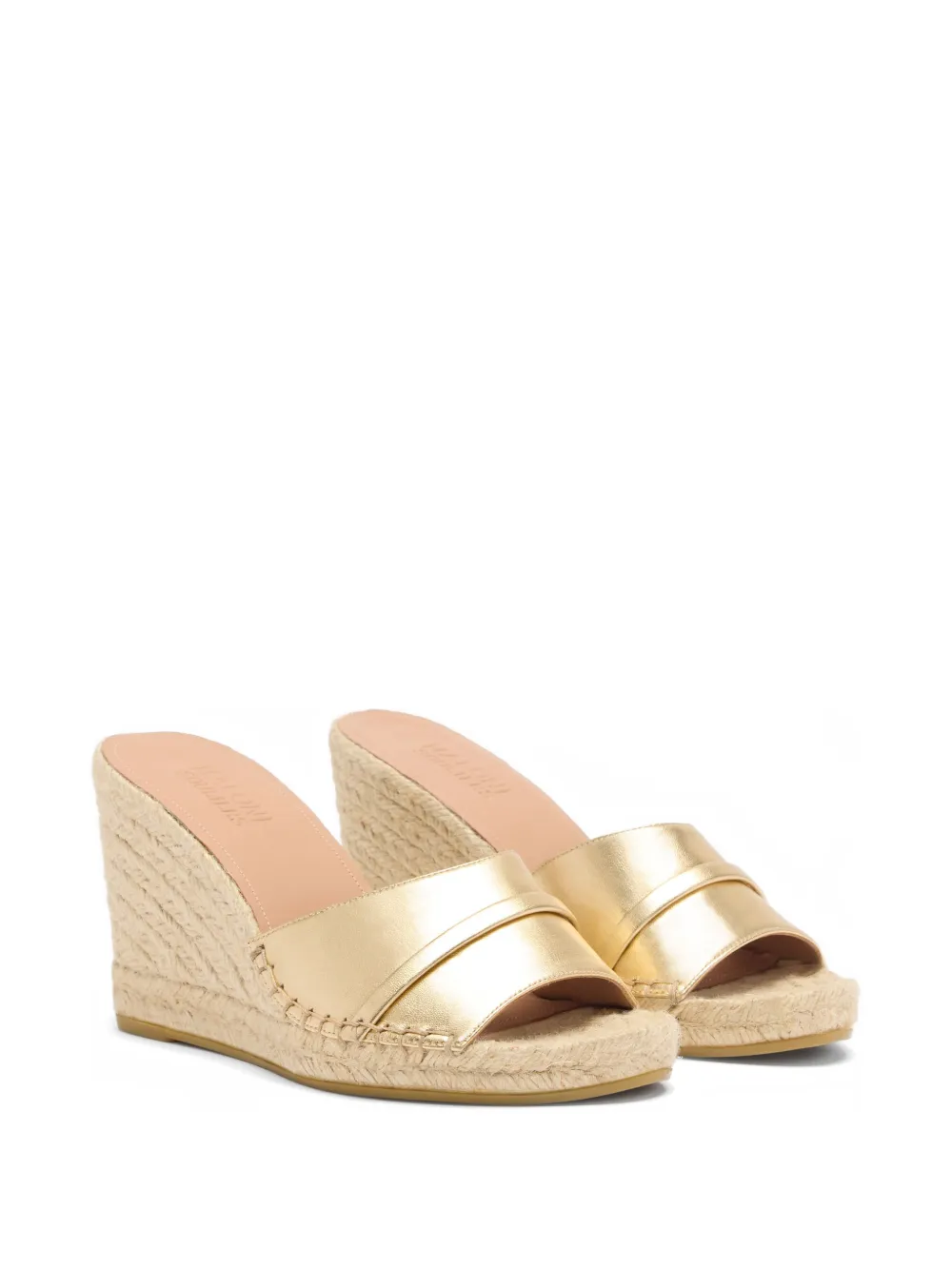 Malone Souliers Soleil leren espadrilles met sleehak Goud