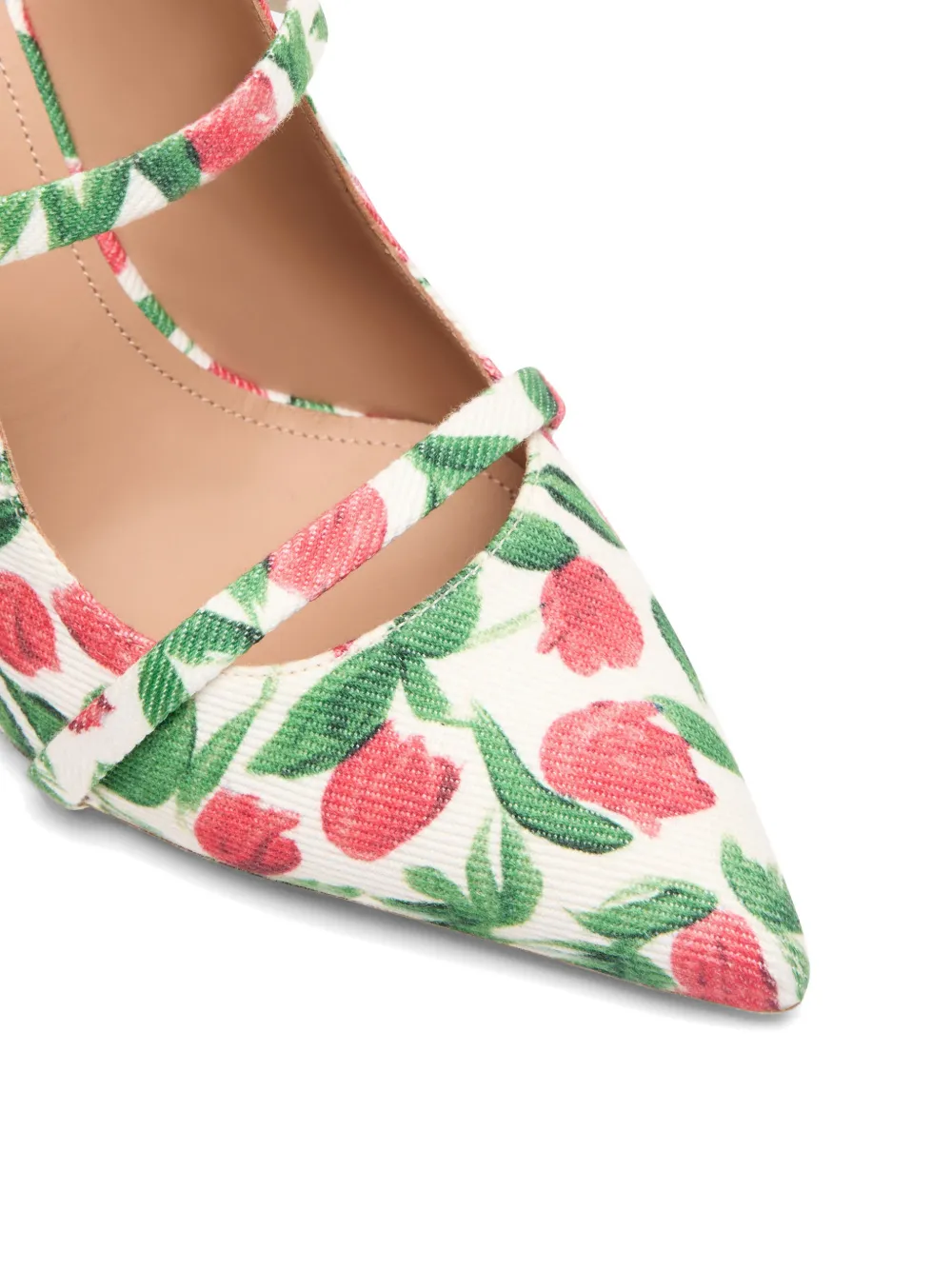 Malone Souliers Noah muiltjes met tulpprint Wit