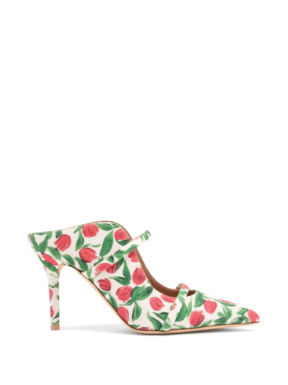 Malone Souliers Noah muiltjes met tulpprint Wit