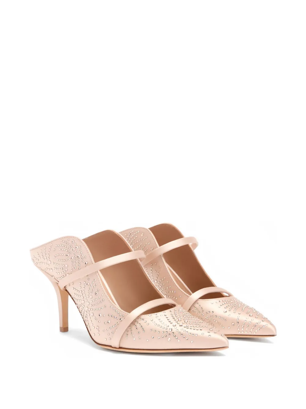 Malone Souliers Maureen muiltjes verfraaid met kristallen Beige
