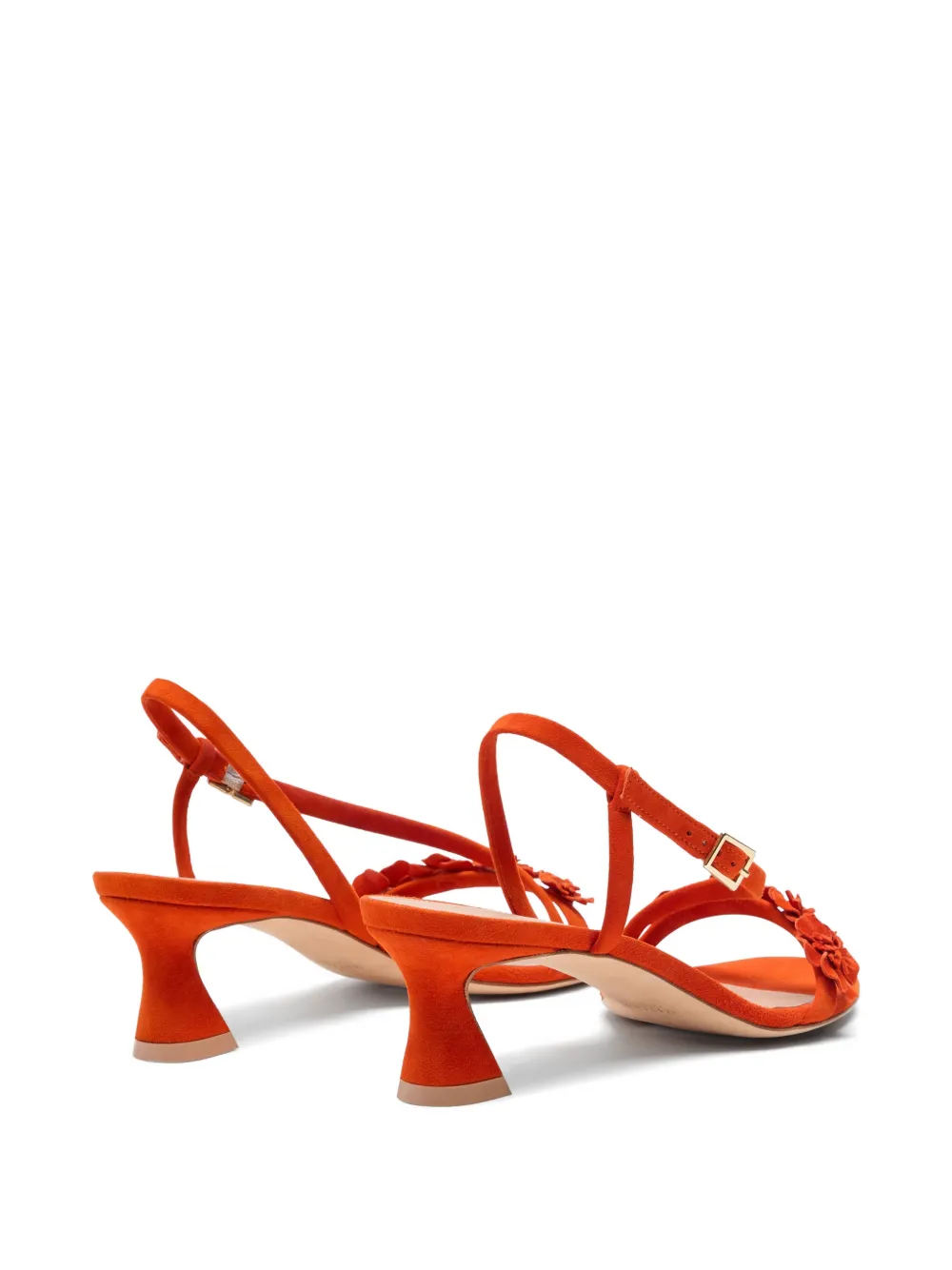 Malone Souliers Serra suède sandalen met bloemen Oranje