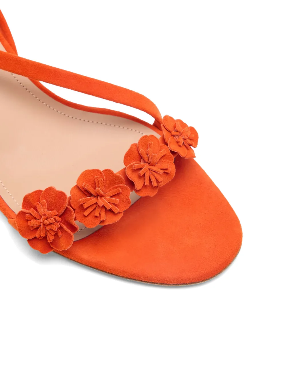 Malone Souliers Serra suède sandalen met bloemen Oranje