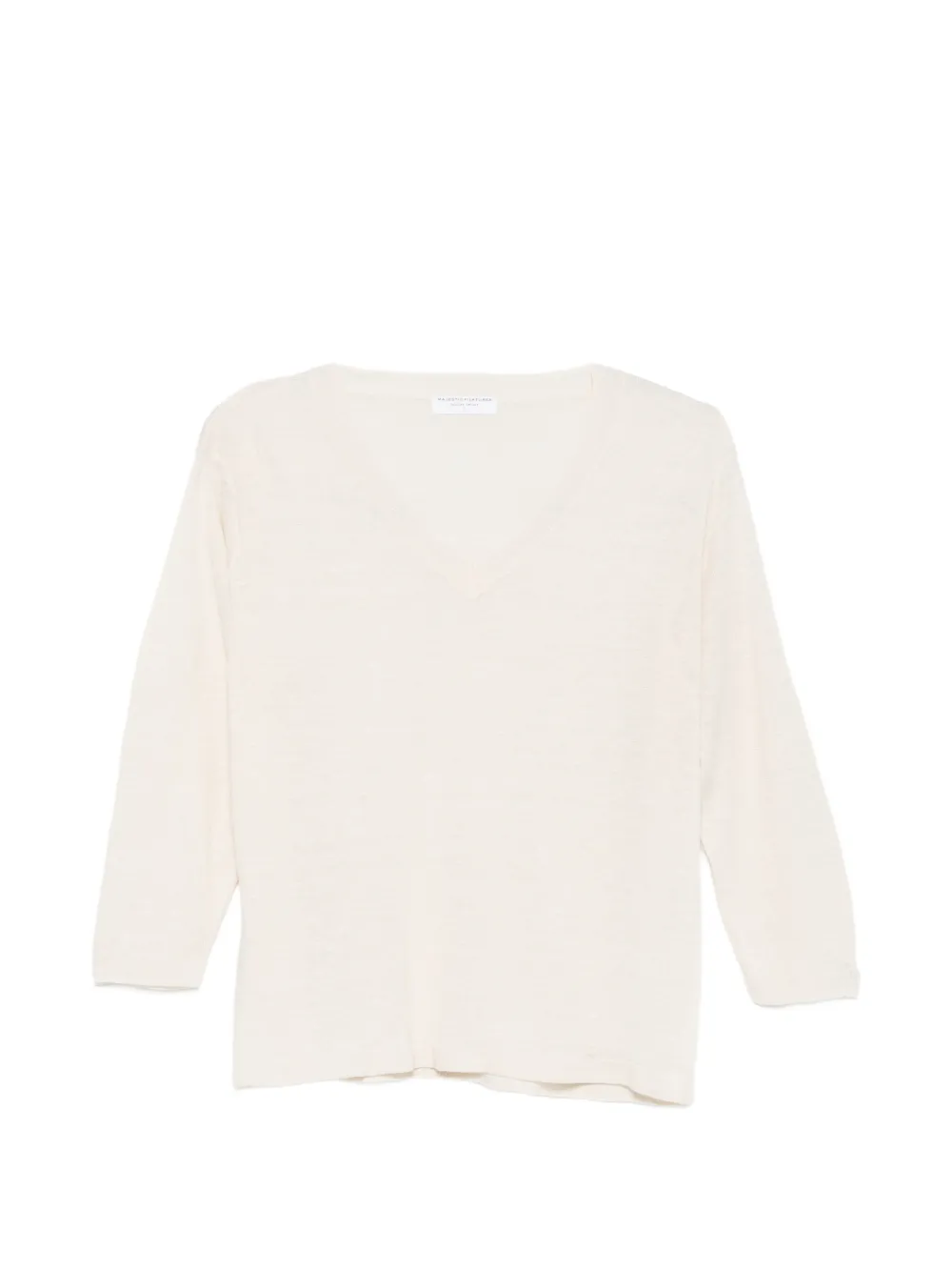 Majestic Filatures V-neck T-shirt - Nude