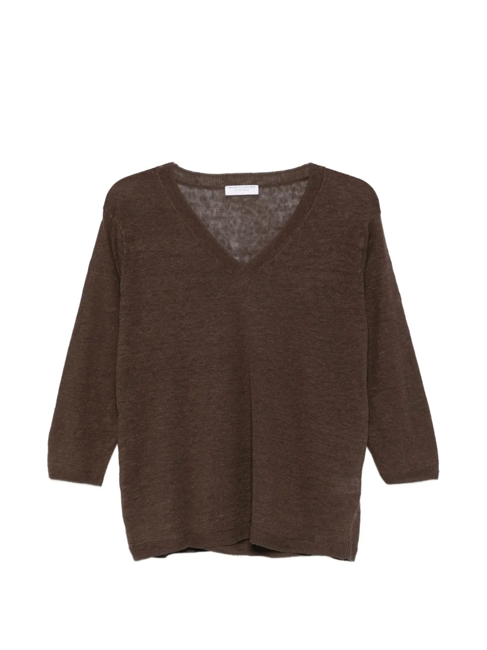 Majestic Filatures V-neck T-shirt - Marrone