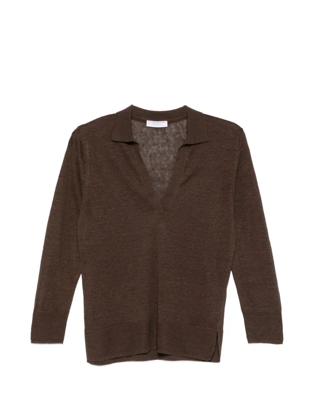 Majestic Filatures collared sweater - Marrone