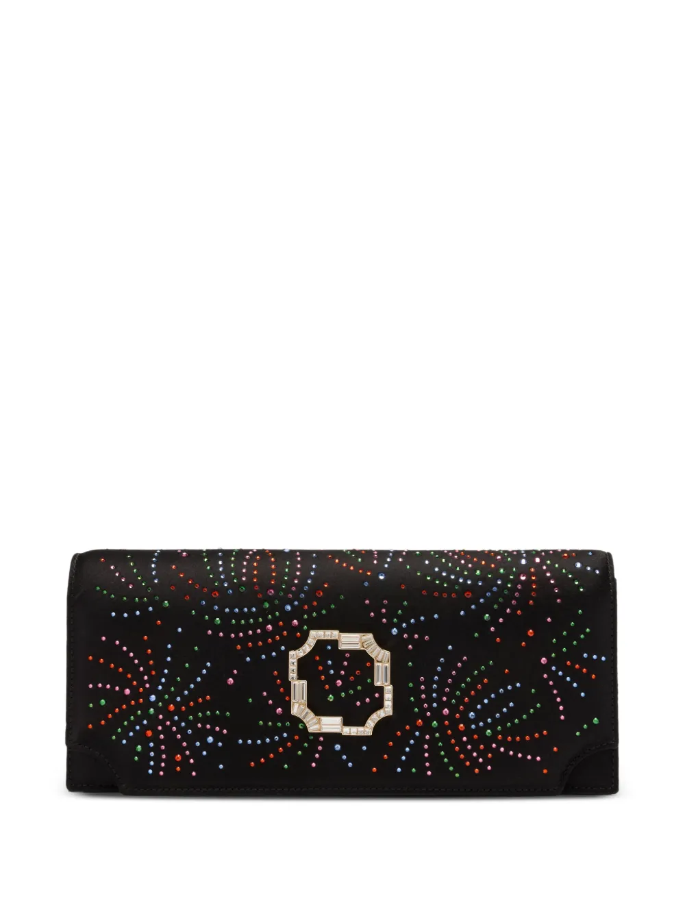 Malone Souliers crystal-embellished vivien clutch bag - Nero