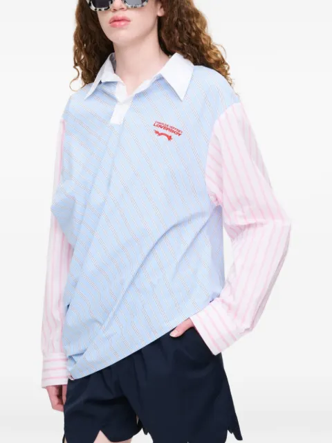 Charles Jeffrey Loverboy Topsy Turvy striped panelled shirt