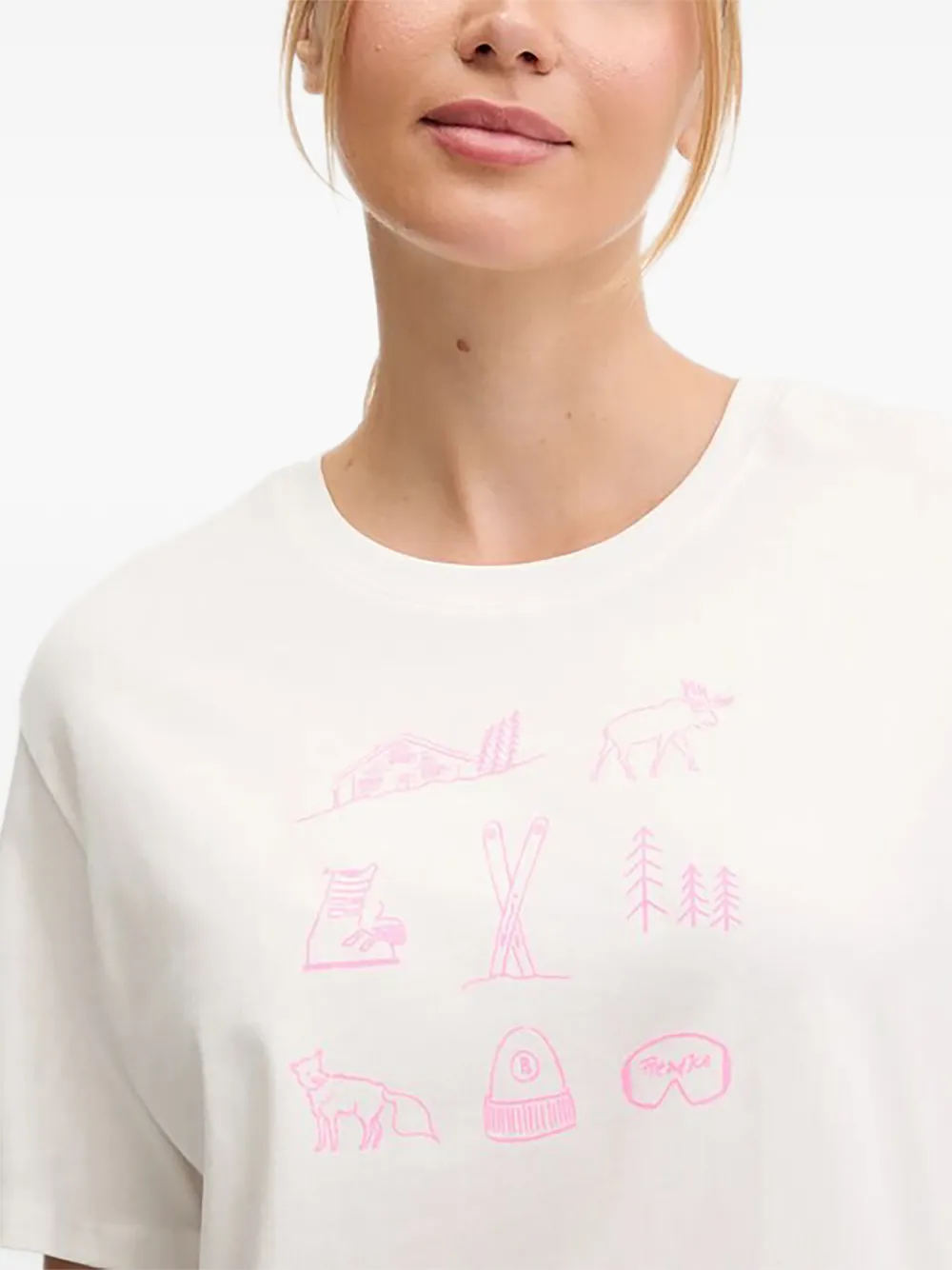 BOGNER T-shirt met grafische print Wit