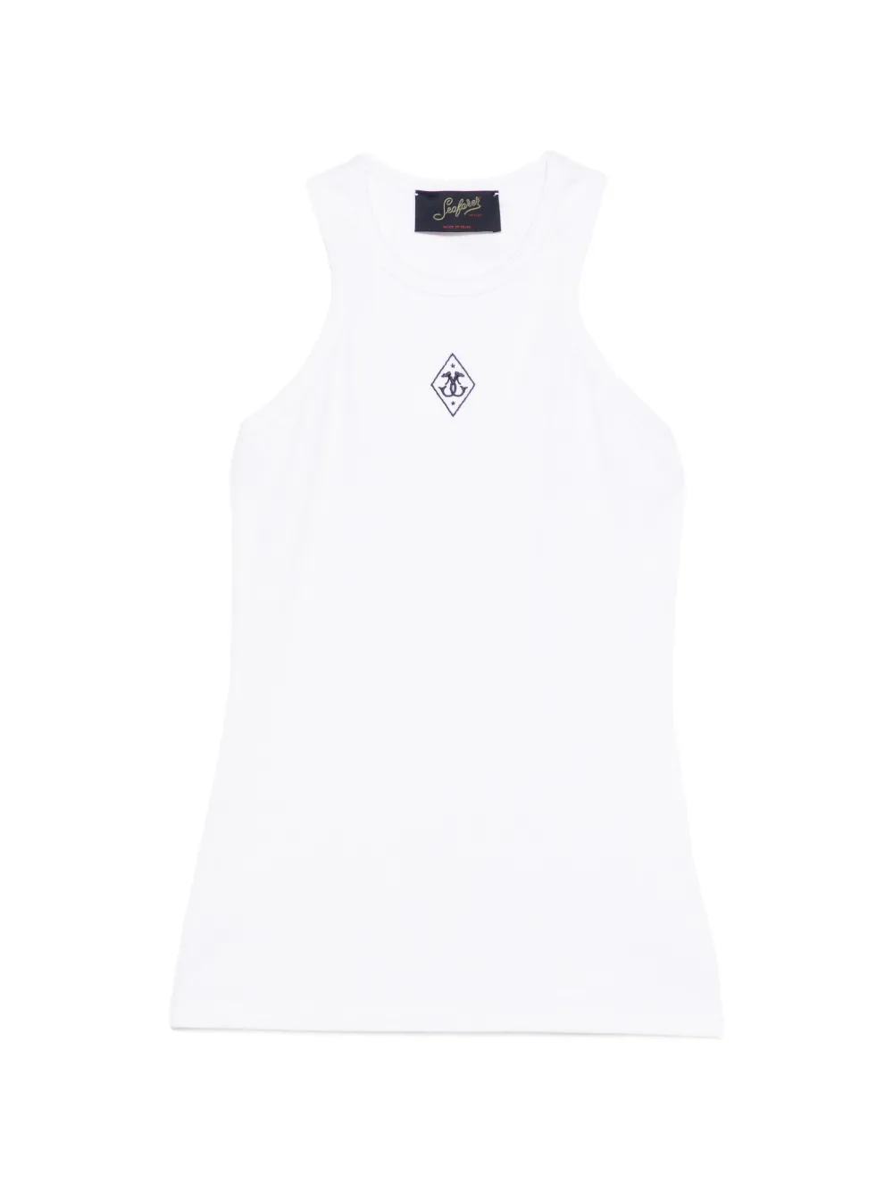 Seafarer logo print top - Bianco