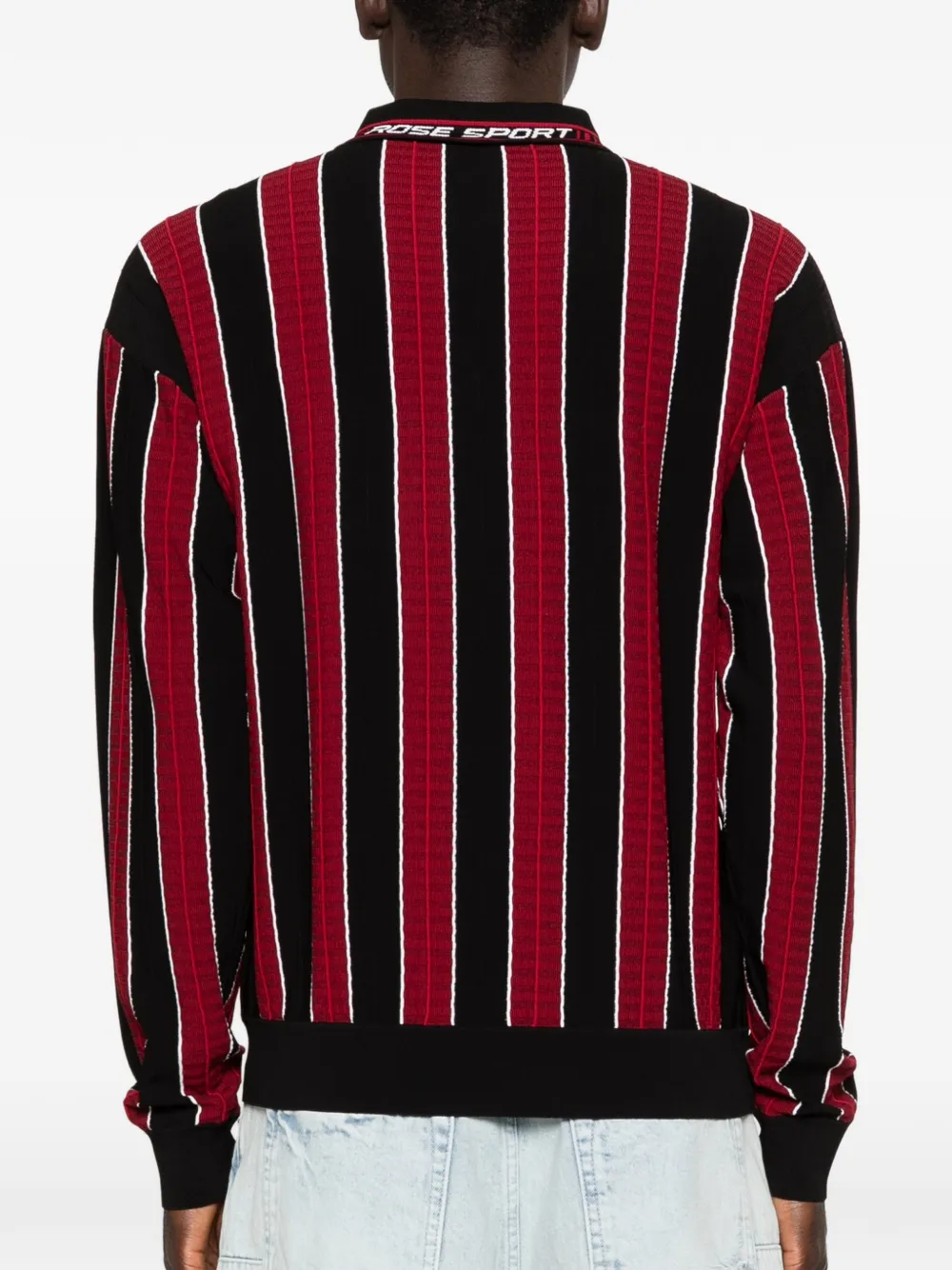 Martine Rose Gestreept poloshirt Zwart