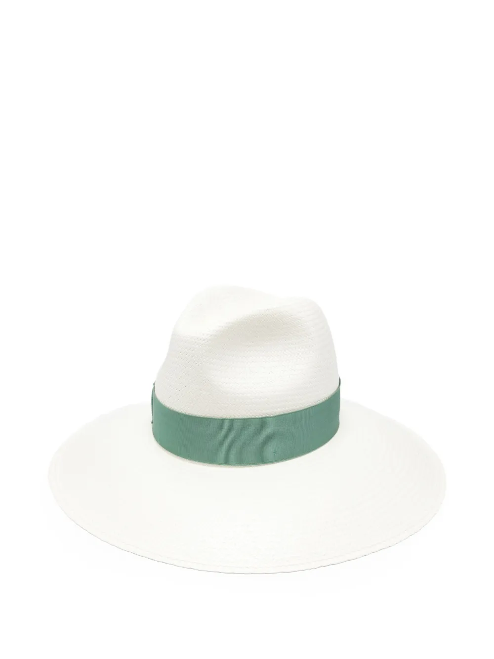 Borsalino Sophie straw ribbon hat - Bianco