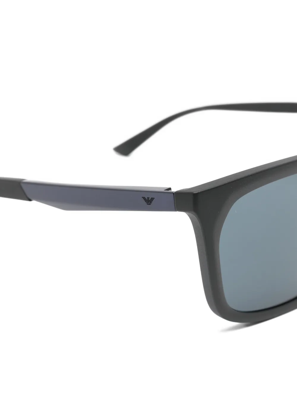 Emporio Armani Zonnebril met rechthoekig montuur Grijs