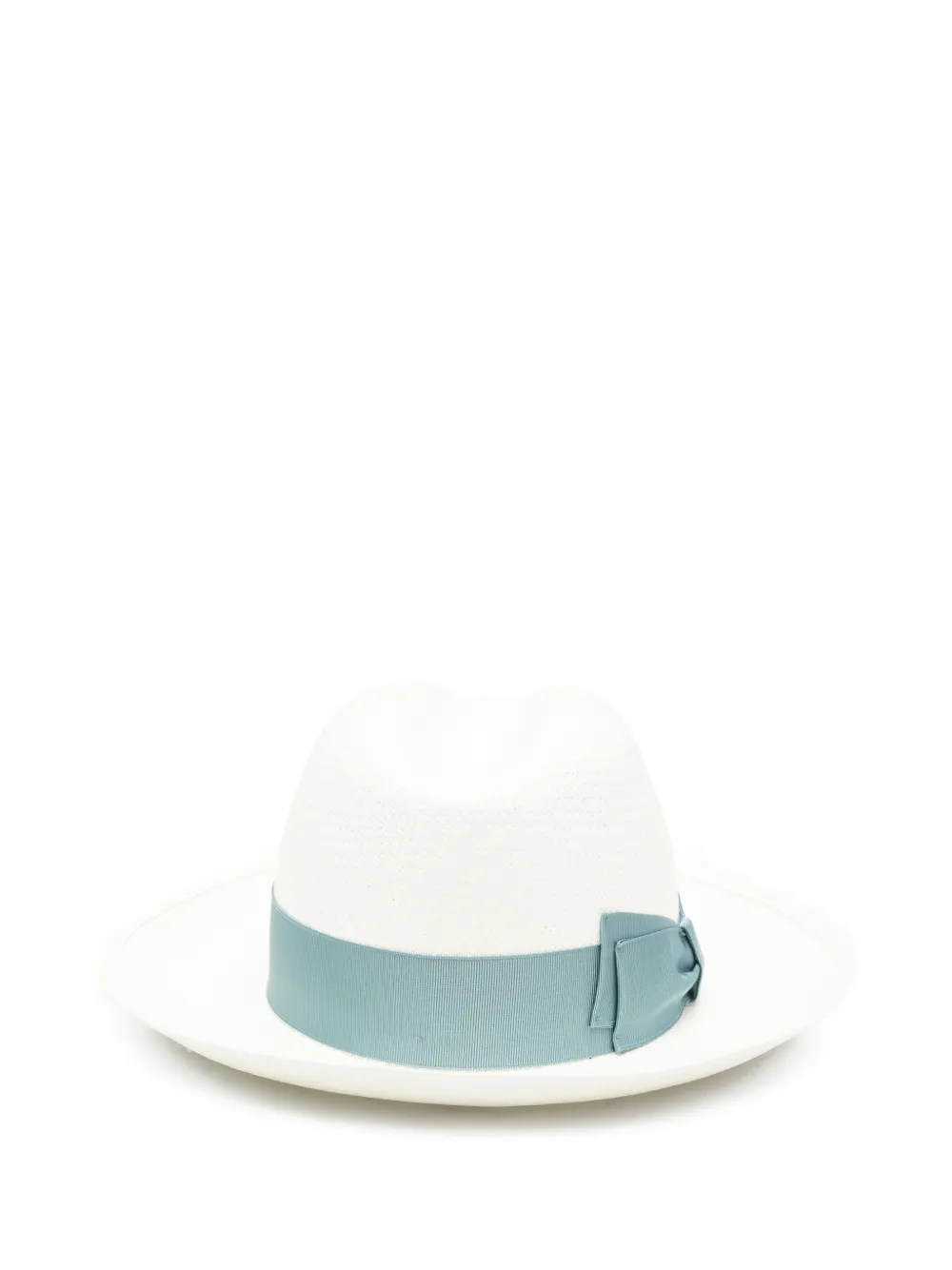 Borsalino Strohoed met lint Wit