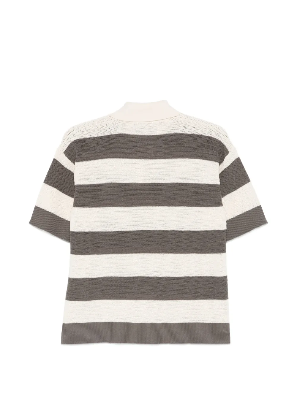AMI Paris Gestreept poloshirt met hart Grijs